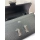 Hermes Constance To Go Long Wallet Epsom Leather Black Silver-Metal WAX High