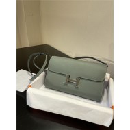 Hermes Constance To Go Long Wallet Epsom Leather Grey-Green Silver-Metal WAX High