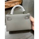 Hermes Kelly Mini II Bag Epsom Leather In Etain CTN High