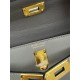 Hermes Kelly Mini II Bag Epsom Leather In Etain CTN High