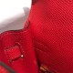 Hermes Kelly 25/28cm Sellier Bag Epsom Leather Silver/Gold Metal In Rouge Casaque High