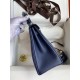 Hermes Kelly 25/28cm Retourne Bag Togo Leather In bleu obscur WAX High