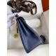 Hermes Kelly 25/28cm Retourne Bag Togo Leather In bleu obscur WAX High