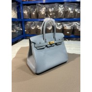 Hermes Birkin 25/30/35cm Bag Togo Leather In Blue Pale WAX High