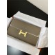 Hermes Constance To Go Long Wallet Epsom Leather Etoupe Gold-Metal WAX High