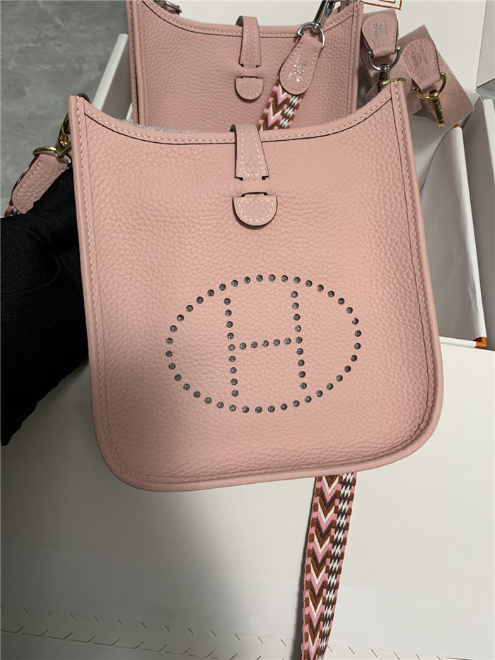 Hermes Evelyne III TPM Mini Bag Togo Leather In Pink WAX High