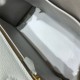 Hermes Kelly 25/28cm Sellier Bag Epsom Leather Silver/Gold Metal In Grey-Blue WAX High