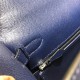 Hermes Kelly 25/28cm Sellier Bag Epsom Leather Silver/Gold Metal In Navy WAX High