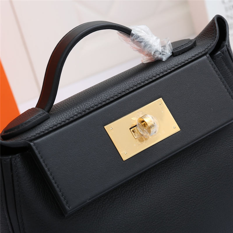 Hermes 2424 Mini Bag EVE Leather WAX Black High