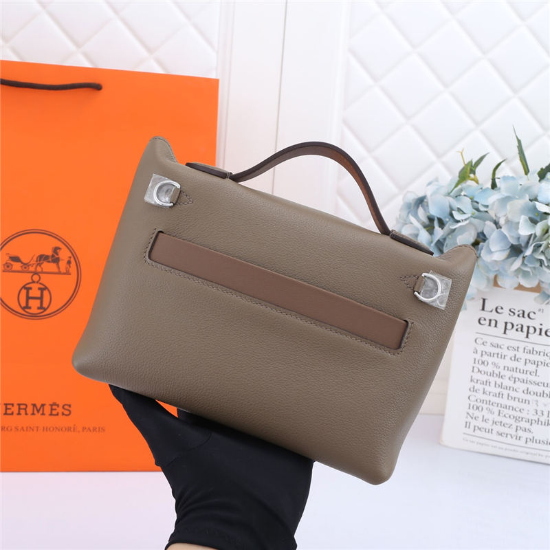 Hermes 2424 Mini Bag EVE Leather WAX Etoupe High