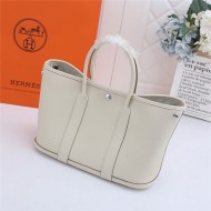 Hermes Garden Party 30/36 Bag Togo Leather WAX Craie High