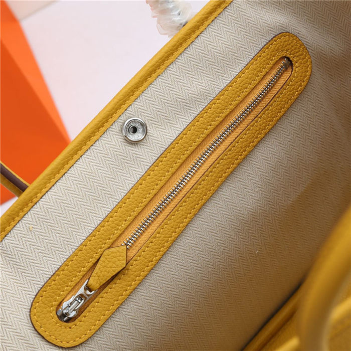 Hermes Garden Party 30/36 Bag Togo Leather WAX Yellow High