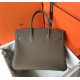 Hermes Birkin 25/30/35cm Bag Togo Leather In Gri Elephant WAX High