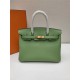 Hermes Birkin 25/30/35cm Bag Togo Leather In Vert Criquet Green WAX High