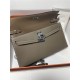 Hermes Kelly Elan 27cm Goatskin Etoupe Silver-Metal WAX High