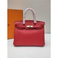 Hermes Birkin 25/30/35cm Bag Togo Leather In Red WAX High