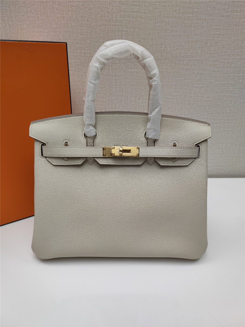 Hermes Birkin 25/30/35cm Bag Togo Leather In Craie WAX High