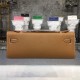 Hermes Kelly Cut Clutch Epsom Silver/Gold Metal WAX High