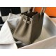 Hermes Birkin 25/30/35cm Bag Calfskin Silver/Gold Metal In Etoupe High