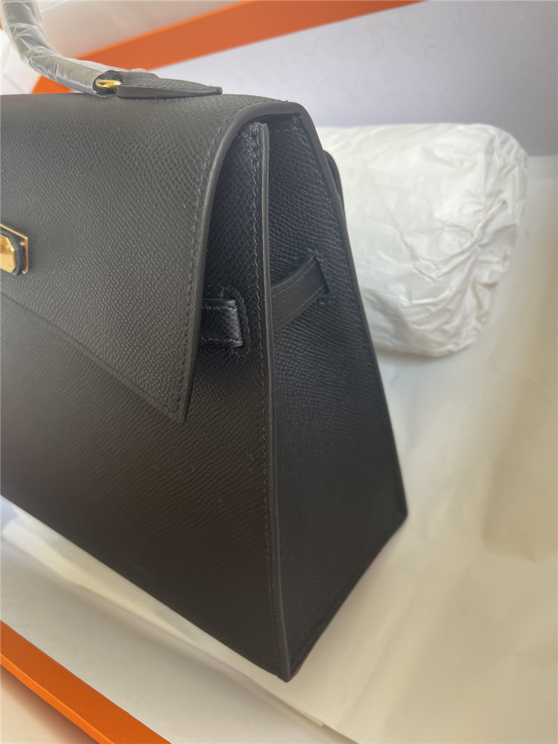 Hermes Kelly Sellier 25 Epsom WAX Black High