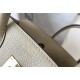 Hermes Birkin 25/30/35cm Bag Calfskin Silver/Gold Metal In Craie High