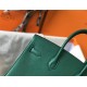 Hermes Birkin 25/30/35cm Bag Calfskin Silver/Gold Metal In Dk-Green High