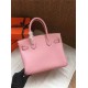 Hermes Birkin 25/30/35cm Bag Calfskin Silver/Gold Metal In Pink High