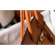 Hermes Birkin 25/30/35cm Bag Calfskin Silver/Gold Metal In Orange High