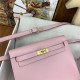 Hermes Kelly Danse 22cm Evercolor WAX Rose Saiura Silver Metal High