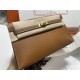 Hermes Kelly Elan 27cm Goatskin Gold Gold-Metal WAX High