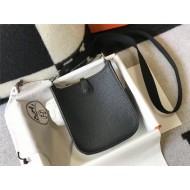 Hermes Evelyne III TPM Mini Bag Calfskin In Black High