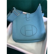 Hermes Evelyne III PM Bag Clemence Leather In Blue High