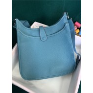 Hermes Evelyne III PM Bag Clemence Leather In Blue High