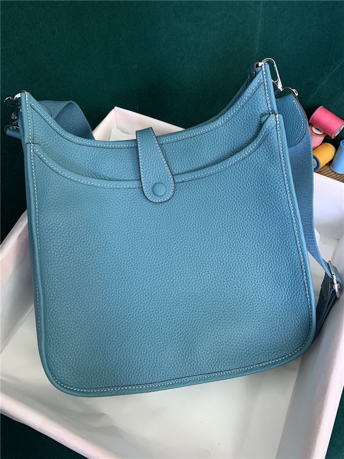 Hermes Evelyne III PM Bag Clemence Leather In Blue High