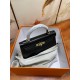 Hermes Kelly 25/28cm Sellier Bag Box Leather In Black WAX High