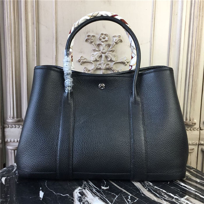 Hermes Garden Party 30/36 Bag Togo Calfskin In Black High