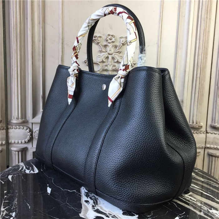 Hermes Garden Party 30/36 Bag Togo Calfskin In Black High