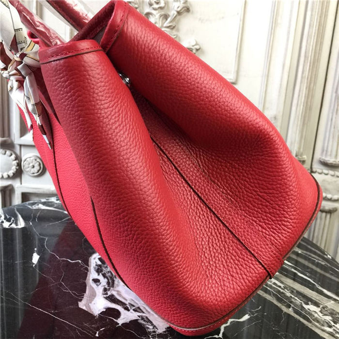 Hermes Garden Party 30/36 Bag Togo Calfskin In Red High