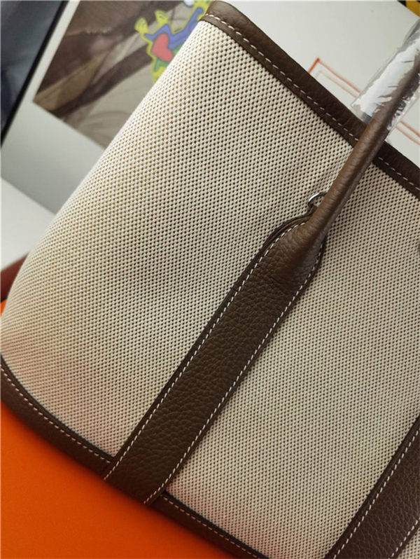 Hermes Garden Party 30/36 Bag Canvas&Togo WAX High