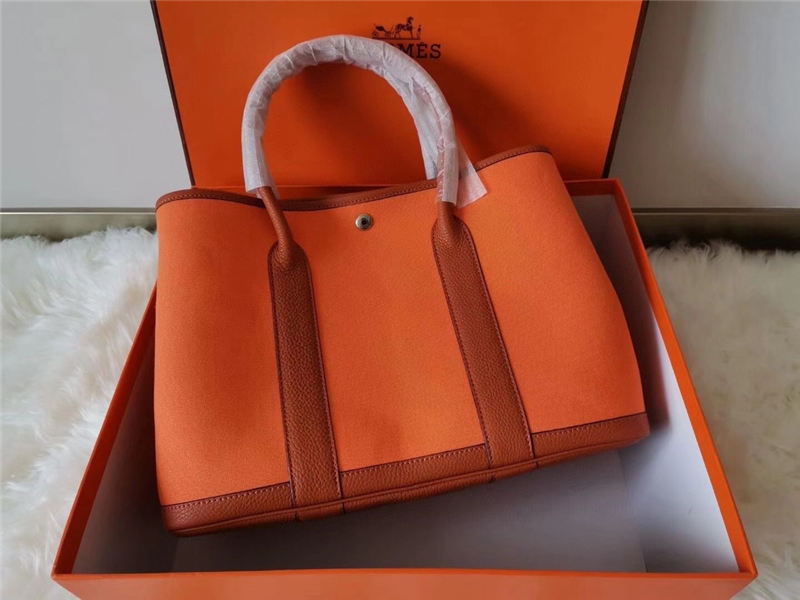 Hermes Garden Party 30/36 Bag Canvas&Togo WAX High