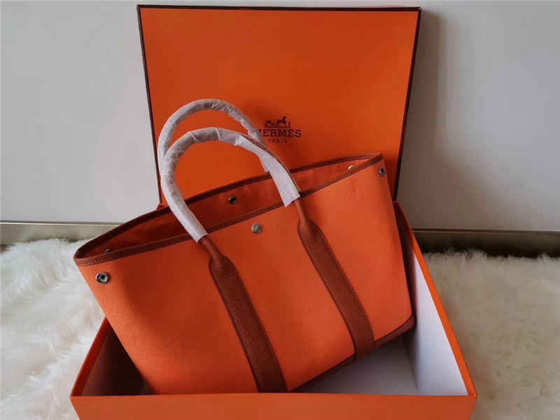 Hermes Garden Party 30/36 Bag Canvas&Togo WAX High