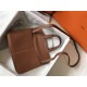 Hermes Halzan 31cm Bag Clemence Leather WAX In Gold High