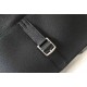 Hermes Halzan 31cm Bag Clemence Leather WAX In Black High