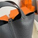 Hermes Picotin Lock 18/22 Bag Togo Leather In Black-Black WAX High