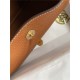 Hermes Lindy Mini Bag Clemence Leather In Tan WAX High