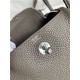 Hermes Lindy Mini Bag Clemence Leather In Dk-Grey WAX High