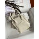 Hermes Lindy Mini Bag Clemence Leather In Cream WAX High