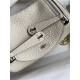 Hermes Lindy Mini Bag Clemence Leather In Cream WAX High