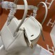 Hermes Lindy 26/30cm Bag Clemence Leather In Cream Gold-Metal WAX High