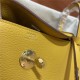 Hermes Lindy 26/30cm Bag Clemence Leather In Yellow Gold-Metal WAX High